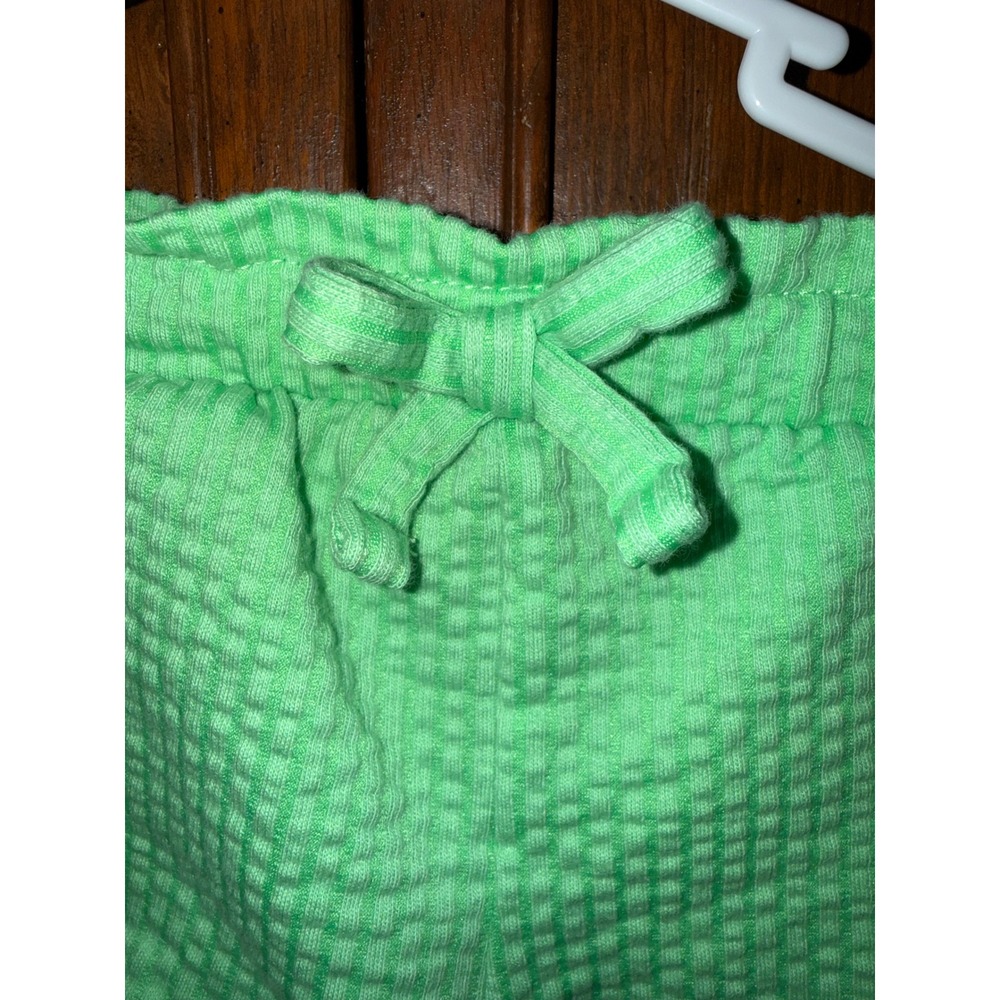 Garanimals Girls Green Seersucker Smocked Top and Shorts Set 3-6M - Picture 6 of 8